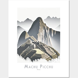 Machu Picchu Peru Minimalist Vintage Travel Poster Posters and Art